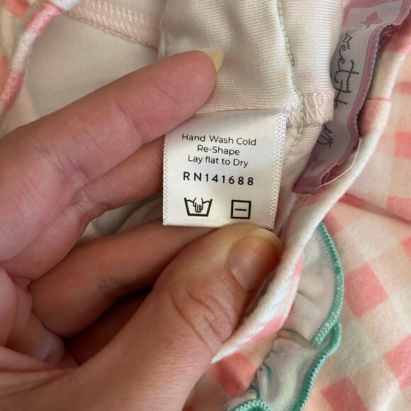 Sweet Honey Gingham Ruffle‎ Bloomer Shorts Toddlers Size 3T Pink Green Boho - Picture 9 of 9